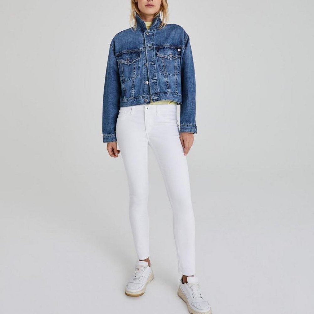 AG WHITE LEGGING SKINNY JEAN 24 R $